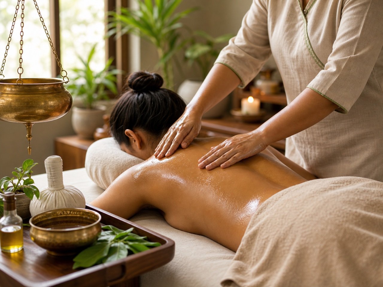 Ayurvedic massage oil care